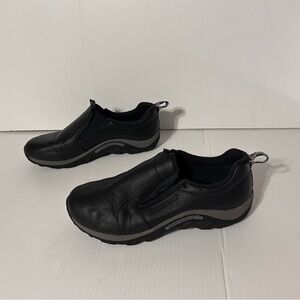 Merrell Black Jungle Moc Leather (J95619) slip on shoe big kids size 6 M